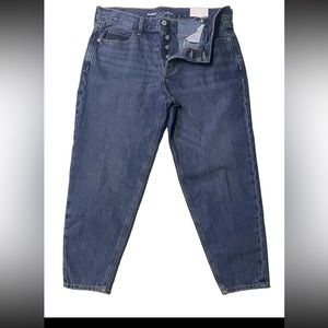 Old Navy Womens Size 6 Mid-Rise Slouchy Taper Button-Fly Ankle Jeans NWT! New